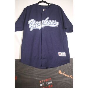 Vintage Yankees Baseball Jersey - True Fan Authentic MLB Merch - Size Large